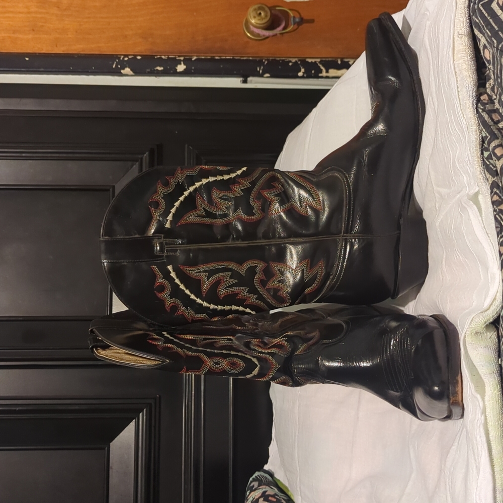 Pistolero Leather Cowboy Boots